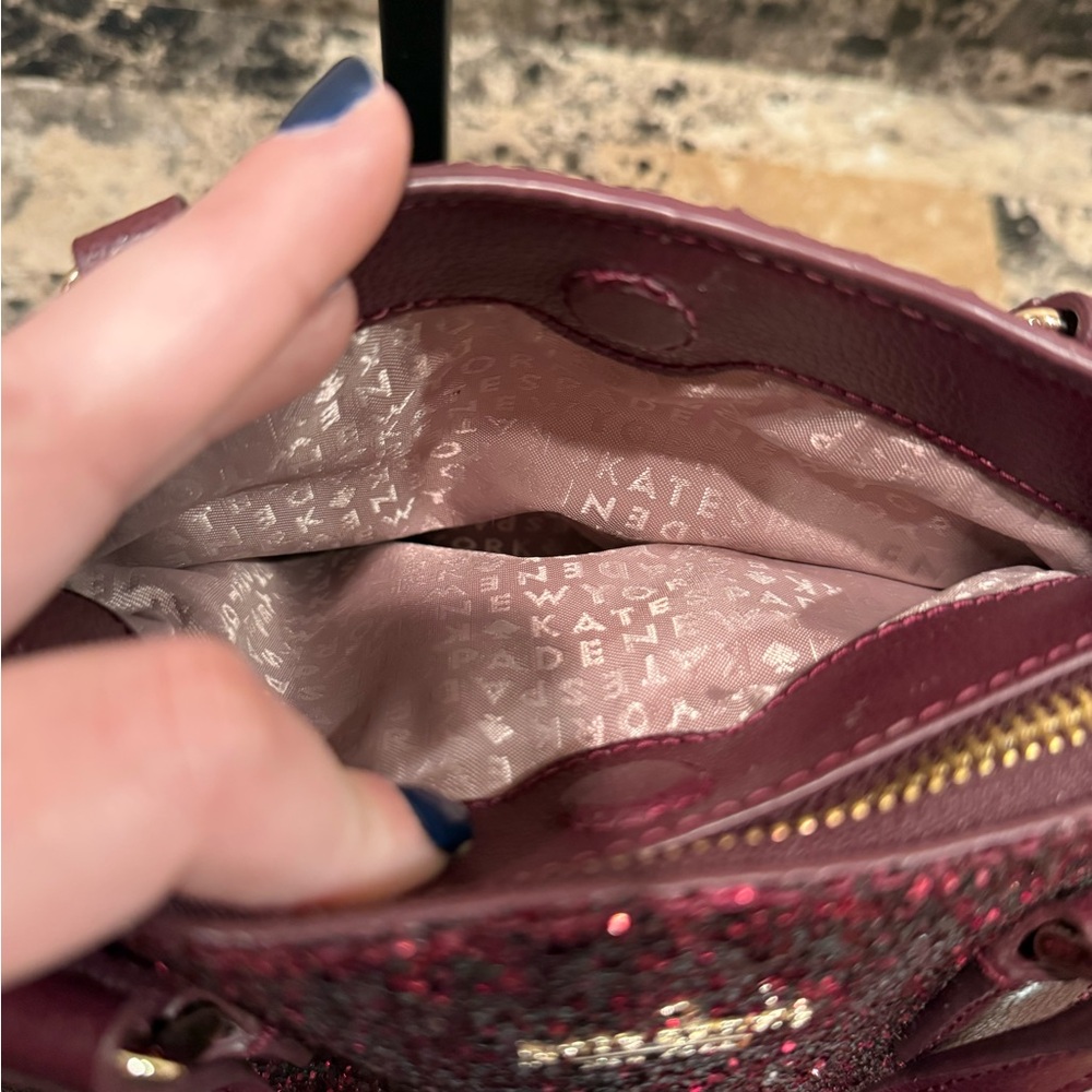 Kate Spade Laurel Way Glitter Mini Reiley Handbag & Cardholder 2FER - Picture 14 of 14